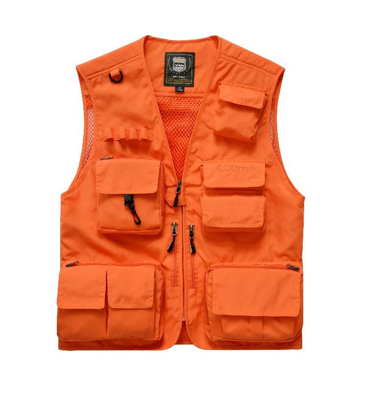 Men's Quick-Dry Mesh Multi-Pocket Plus Size Fishing Photography Vest