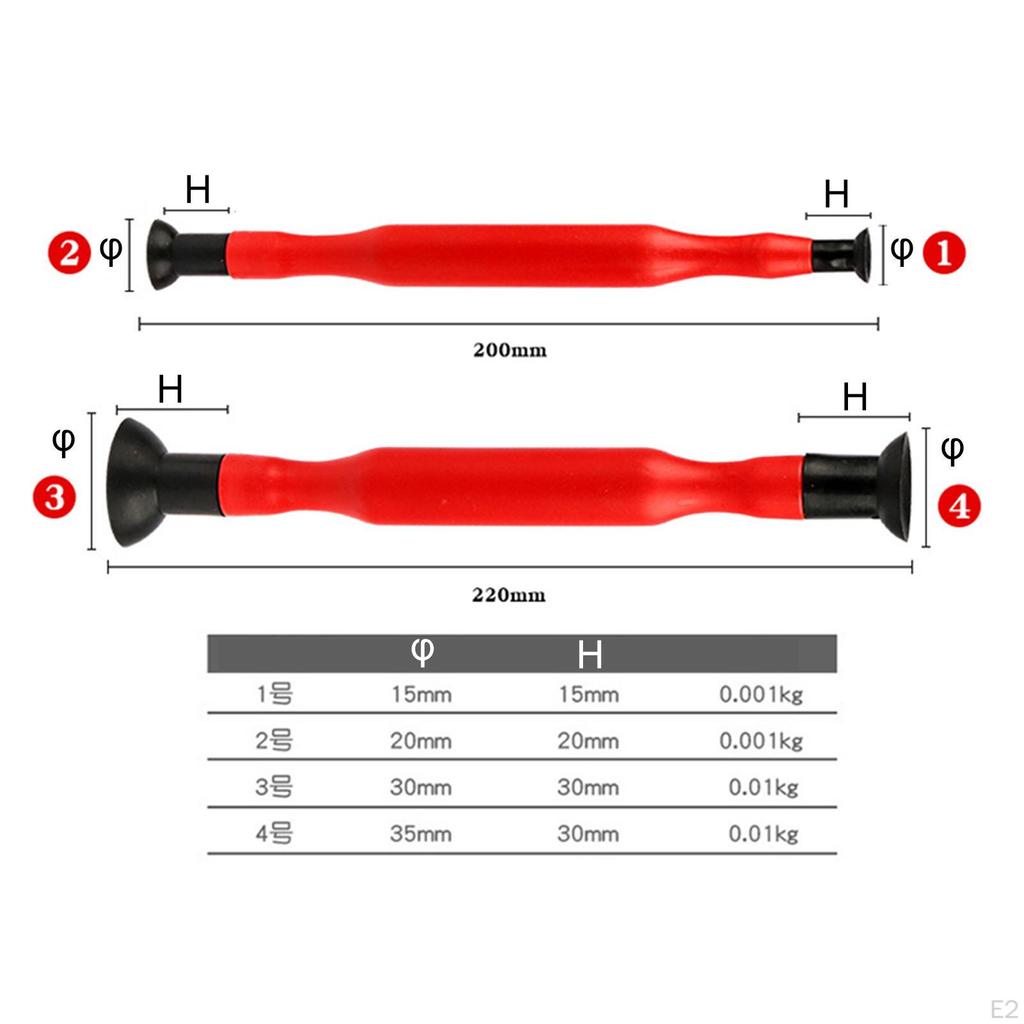 2-teiliges Ventilläppset, Schleif- und Läppstiftwerkzeug mit Gummigriff für Motorventile, Staubentfernung