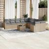 VidaXL Garden Lounge Set with Cushions 11 Pcs, Patio Sofas, Patio Furniture Set, Outdoor Furniture, Beige 3251856