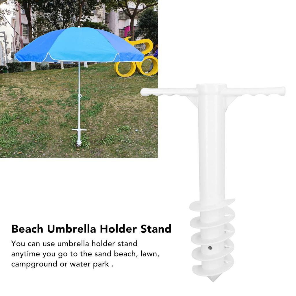 Beach Umbrella Sand Anchor Multifunction Safe Umbrella Holder Stand with 5 Spiral Screw for Beach Lawn Water Park