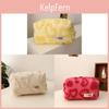 Plush Girl Heart Makeup Bag Portable Travel Storage Organizer With Hanging Loop For Students