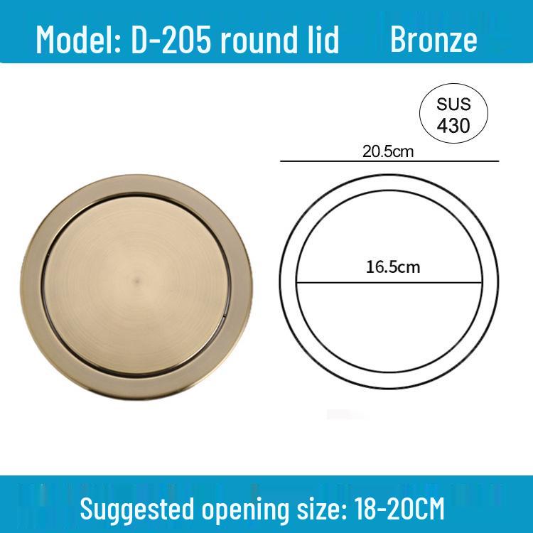 Runder versenkbarer Mülleimer mit Schwingdeckel für die Arbeitsplatte