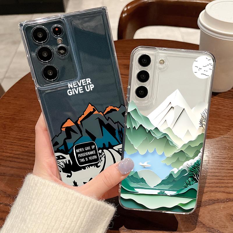 Snow Mountain Scenery Case For Samsung Galaxy S26 Ultra S25 FE S24 S23 S22 A54 A15 A35 A55 A16 A36 A56 A17 A37 A57 5G Cover