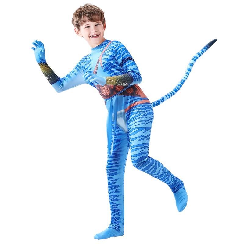 Halloween Avatar New Tights Adult Cosplay Costume Children's Onesie Girls