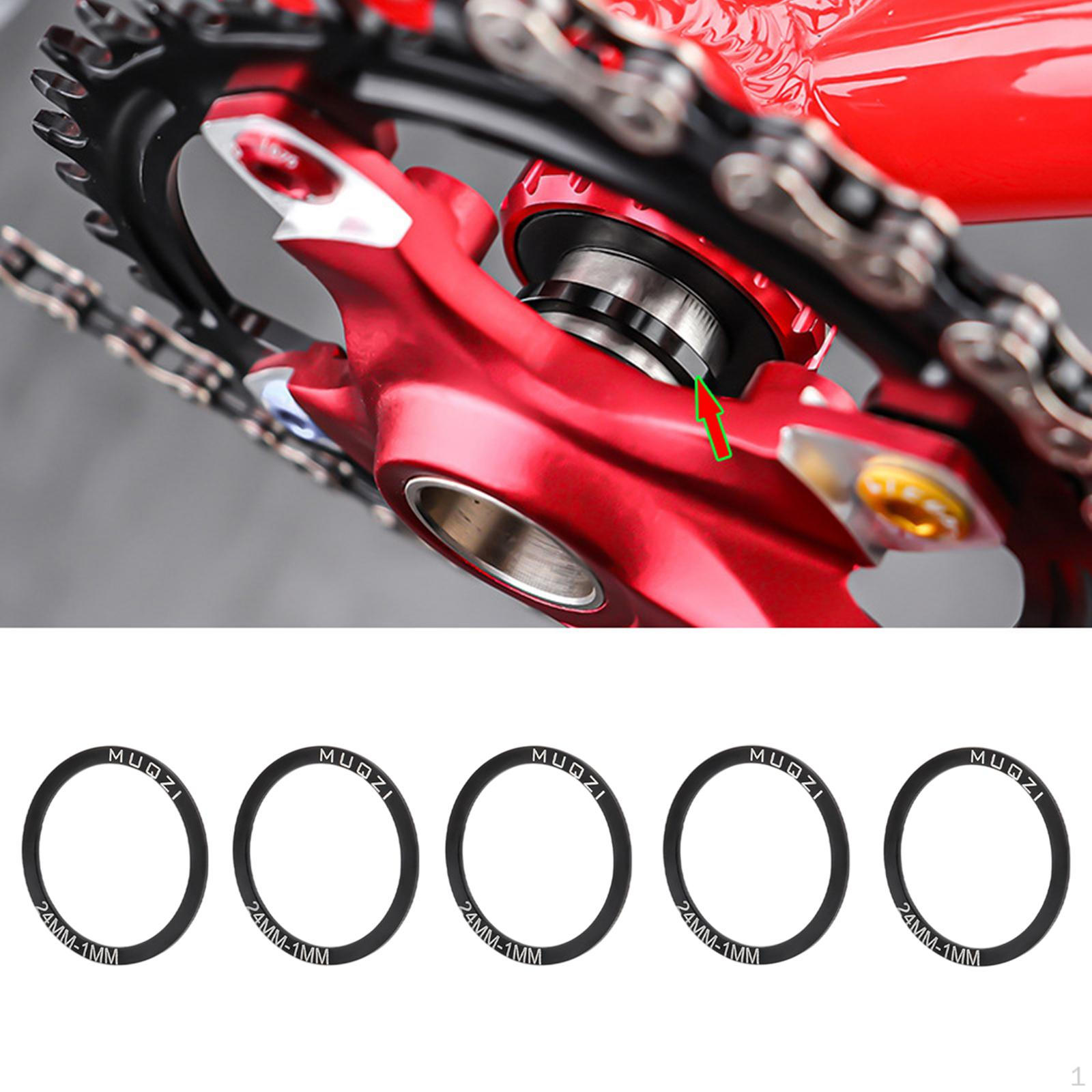 Aluminum Alloy Bike Bottom Bracket Spacer Set 24MM T1MM