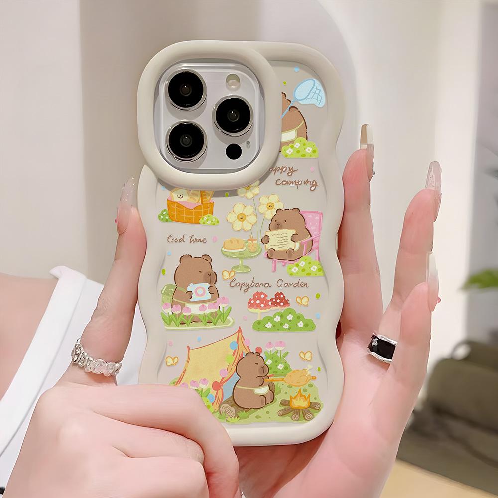Mobile Phone Cases for iPhone 11 13 XR 15 Pro Max 12 14 Pro Max Case iPhone 16 7 Plus 8 Plus XS Max 15 Plus Macaron Cartoon Cute Anti-fall Waterproof