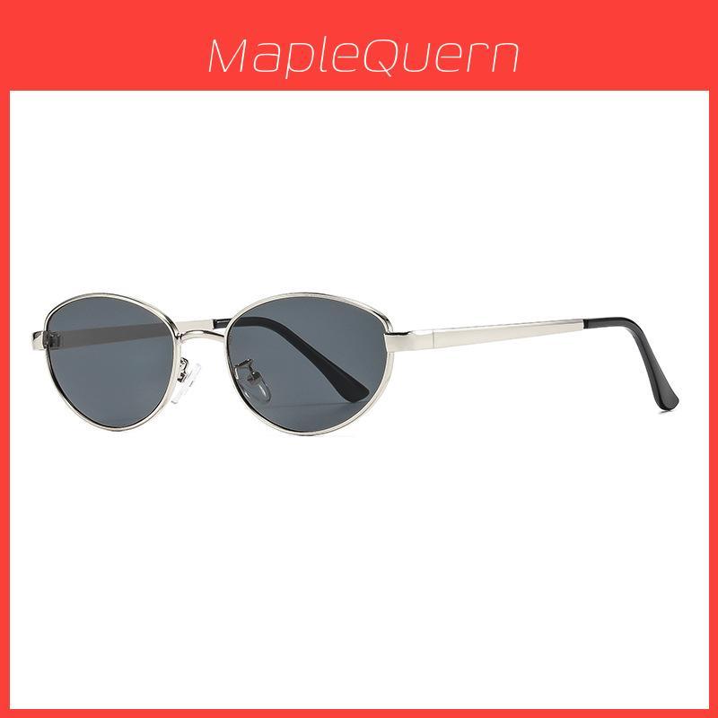 Polyhedron Cat Eye Sunglasses With Metal Frame Uv400 For Fashion Women
