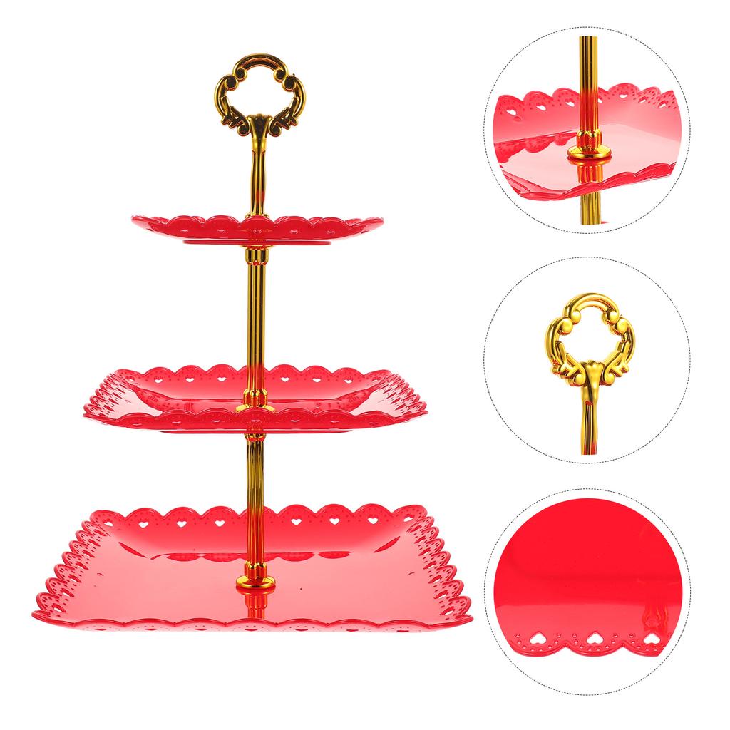 Candy Tray 3-Tier Cupcake Stand Cake Holder For Wedding Birthday Baby Shower Tea Party Serving Tray Dessert Display
