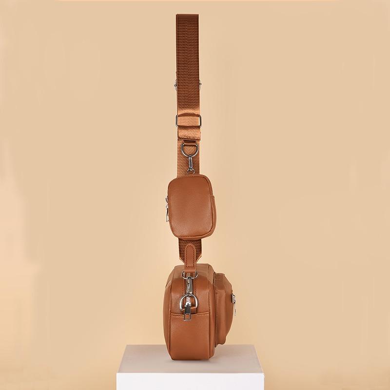 New Women Bag Minimalist Casual Shoulder Bag Fashion Crossbody Bag Trendy Vintage Middle-Aged Mom Bag PU Soft Leather Texture