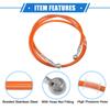 VekAuto Hydro Brake Hose Line Pipeline 160cm 62.99" 10mm 0.39" Pipe with