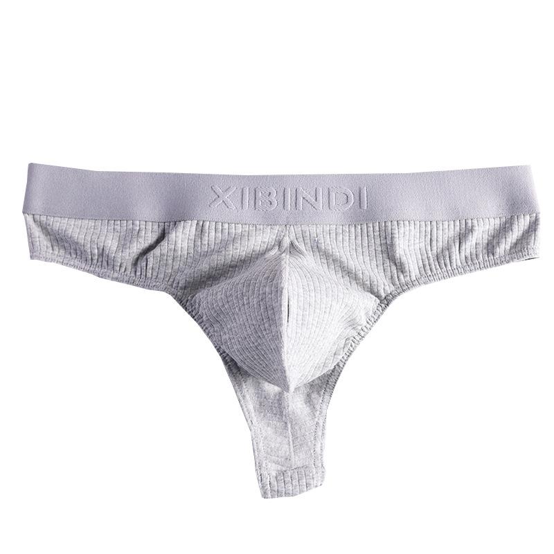 Men's Underwear Pure Cotton Breathable Threaded Thong Youth Men's U-shaped Convex Underwear