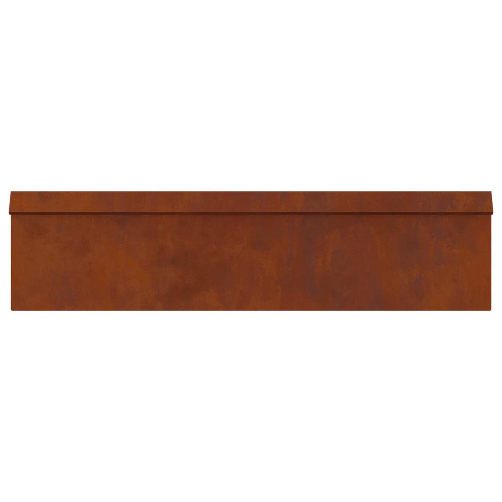 Snail Fence 4 pcs Rust coloured 100 x 3.5 x 25 cm Weatherproof Steel
