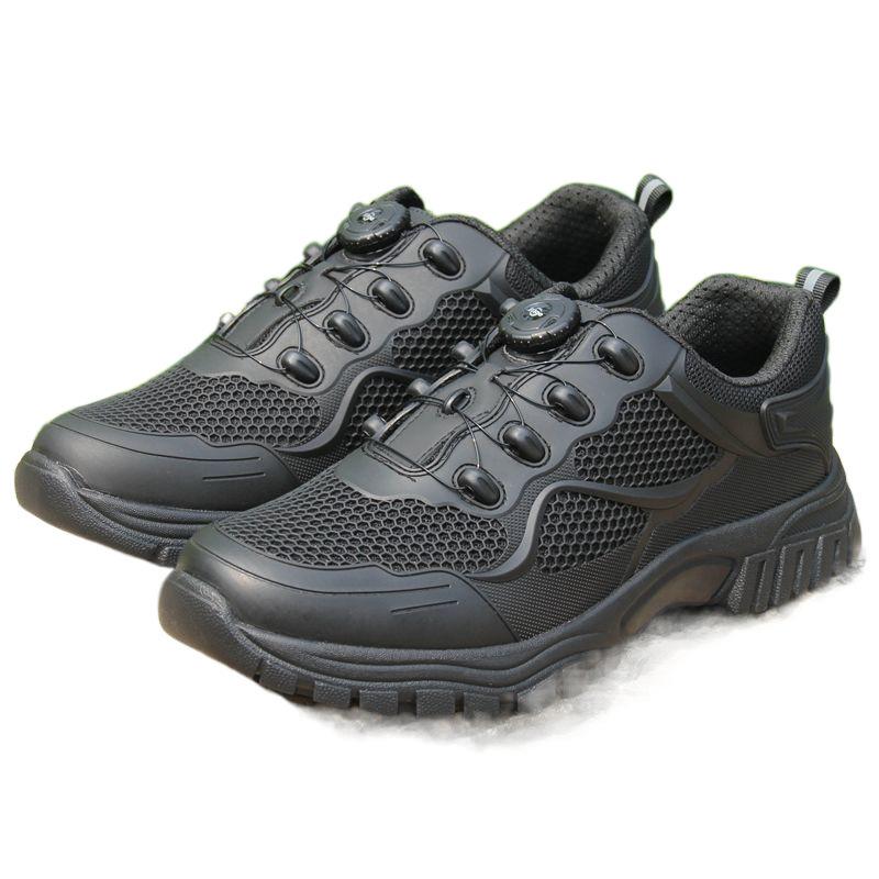 New low-top training shoes, mesh black non-slip, quick-response sports shoes, outdoor tactical shoes, anti-puncture and breathable