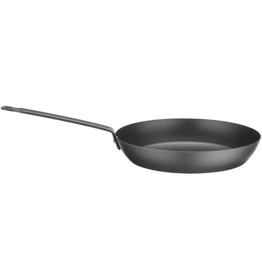 Frying pan for all types of cookers, made of carbon steel, diameter 244 mm