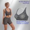 Спортивний бюстгальтер без слідів без сталевого кільця зручний костюм для йоги знімна накладка на грудях талія шорти XS-XL