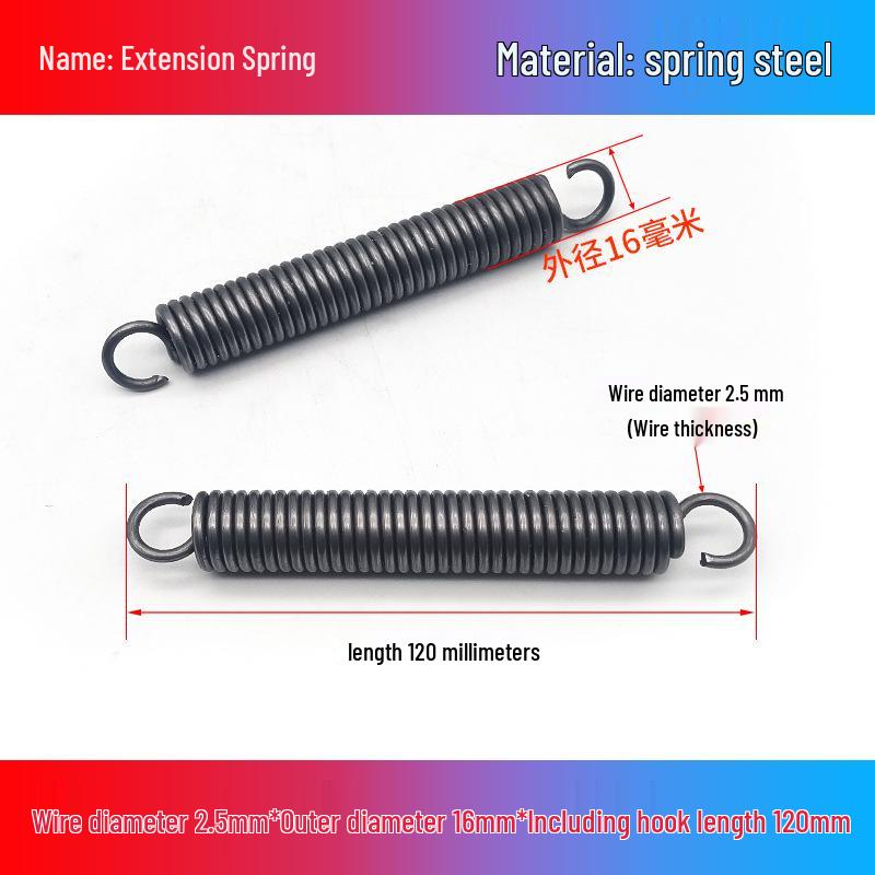 

Желтая пружина натяжения с крючками для дверцы духовки: Диаметр проволоки 2,5 мм, Внешний диаметр 14-22 мм, Длина 45-350 мм.