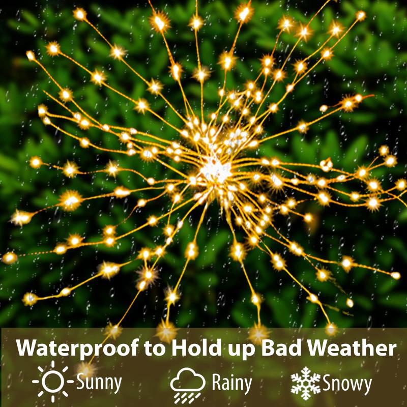 Solar Fireworks Outdoor Courtyard Lights Waterproof Taraxacum Lights Garden Festival Decorative Color Lights Ground Inserted Lawn Lights