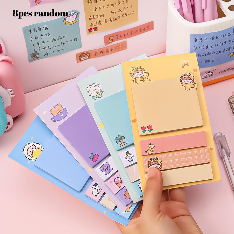 Gift Cartoon Index Lovely Sticky Note Student Girl Heart Mark Message Sticker Office Classification N Times Kawai Stationery