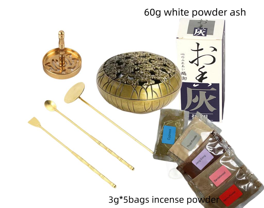 Incense Burner Censer Tool Set Making Kit Press Powder Fennel Aroma Furnace