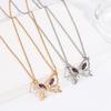 Magnet Best Friend Necklace Heart Pendant Butterfly Bracelet Set Butterfly Magnetic Necklace  Girls