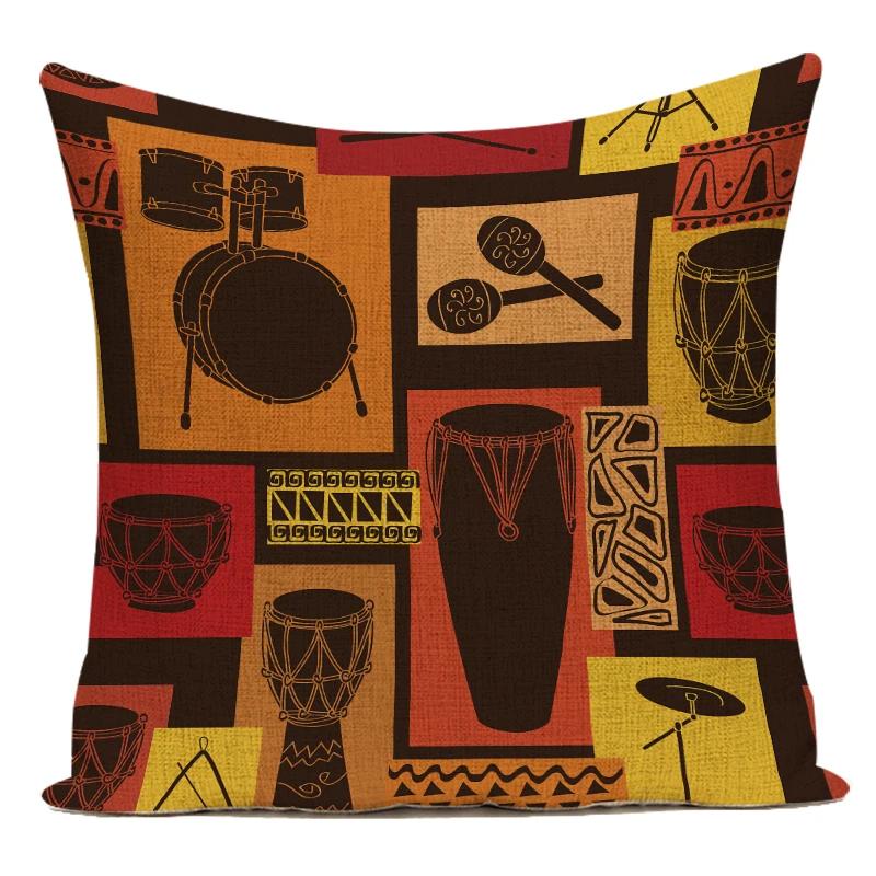 Africa Decorative Cushion Cover African Woman Custom Pillow Case National Costume Pattern Sofa Home Decor Pillow Cover