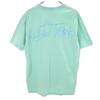 Back English Print Short Sleeve T-shirt M Mint Green Men's Used