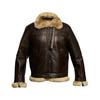 (5XL, Marrone) Giacca da uomo Raf Aviator in vera pelle 2023 Cappotto Bomber B3 Pelle di pecora Pilota Volo