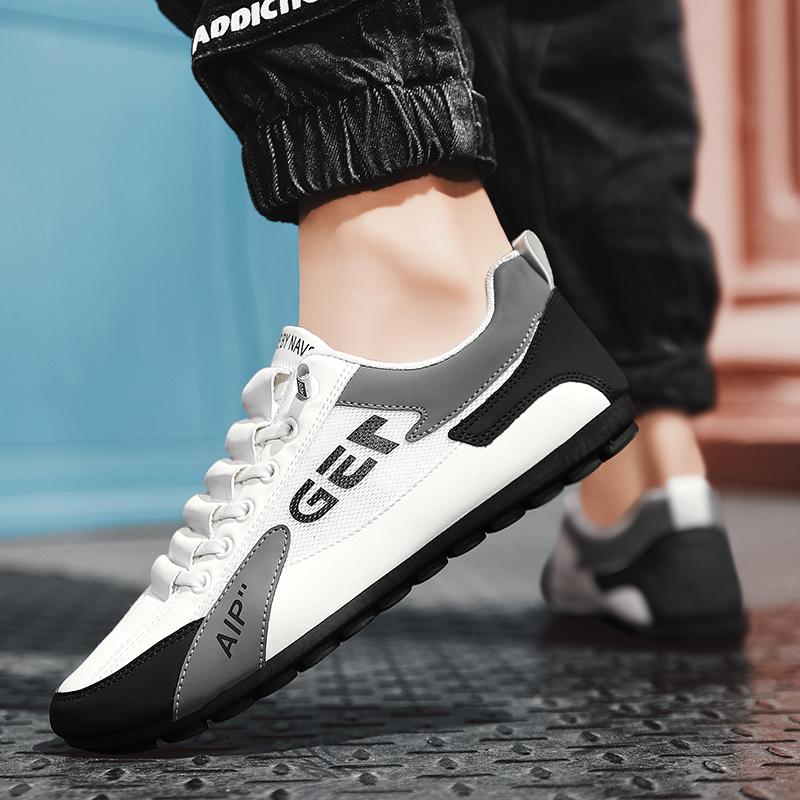 Мужская нескользящая износостойкая модная дышащая обувь с сеткой для спорта и отдыха — фото 8