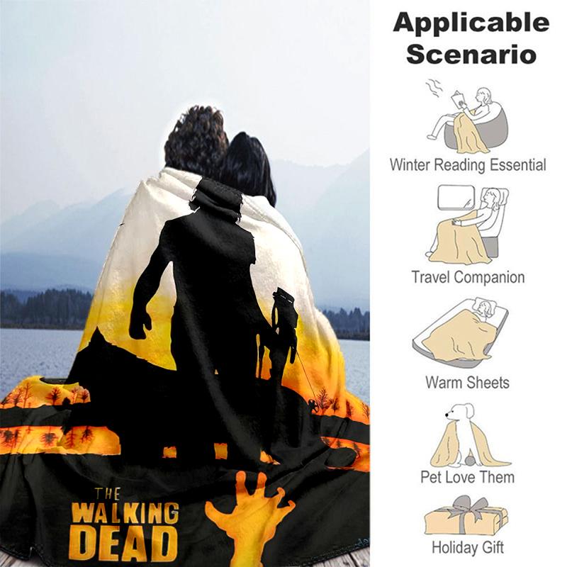 1pc Blanket The Walking Dead Daryl Dixon3 Print Design, Lightweight Blanket for Sofa, Bed- Soft &Warm, Gift for All Seasons like Christmas, Halloween