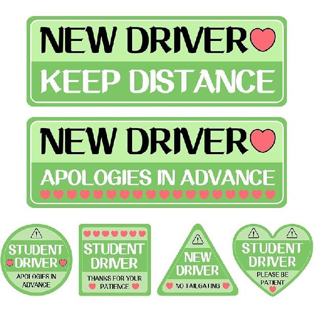 4Pcs Student Driver Magnetic Car Stickers For Beginners, New Magnetic Student Driver Stickers Signs For Car, Bumper Safety Decoration Supplies,