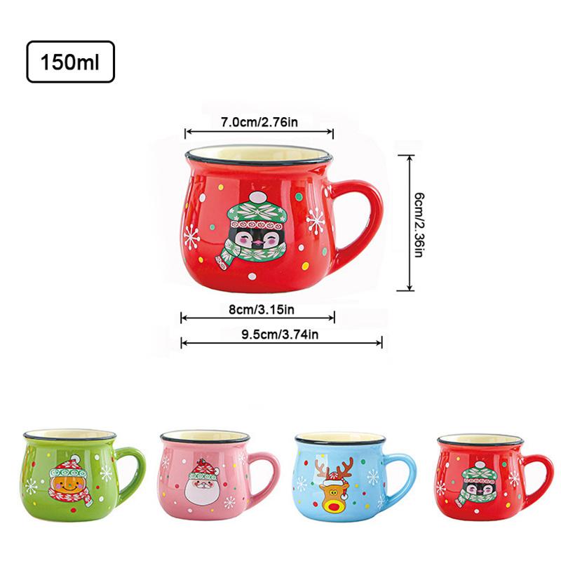 Ceramic Christmas Mug Cartoon Santa Mousse Cup Coffee Cup For Office Home Baking Dessert Breakfast Milk Mug For Kids Xmas Gift
