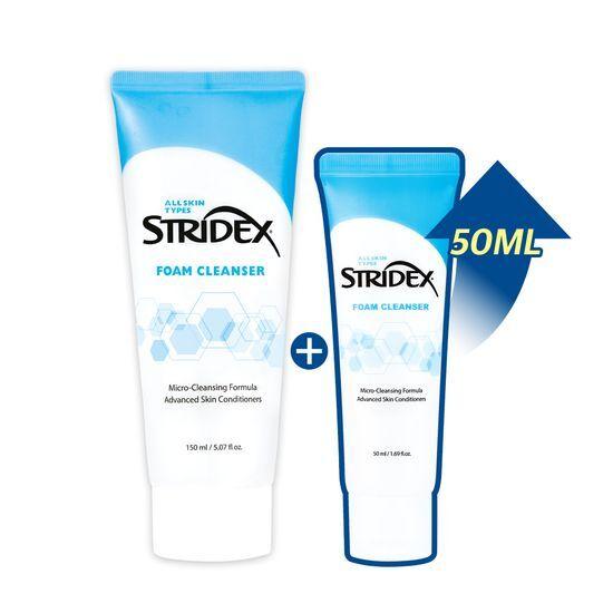 STRIDEX Mildly Alkaline, Low-Irritation Cleansing Foam Plan (150ml+50ml)