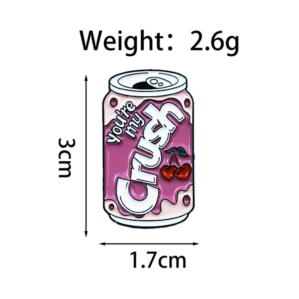 Stylish Creative Juice Soda Pin - Versatile Alloy Badge for Clothing and Bags