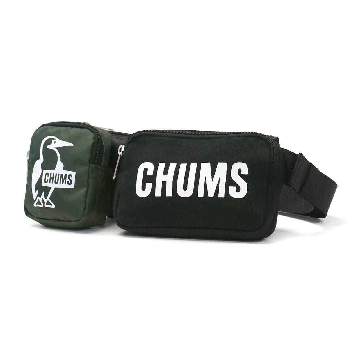 

Waist 3 Pouch Body Bag Sweat Nylon [Chums] Men s Black/Charcoal