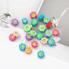 Colorful Sunflower Smiley Face Polymer Clay Beads for DIY Earring and Jewelry Making
