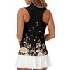Ärmelloses Golf-Poloshirt für Damen mit Reißverschlusskragen, bedrucktes Sport-Tanktop, leichtes, atmungsaktives Funktionsshirt für Outdoor-Aktivitäten