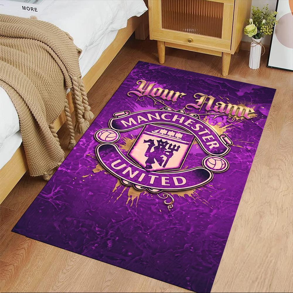 Manchester Personalized Name Floor Rug Office Rug Design for Hallway Study room Decorate room Outdoor Anti-slip Rug Anime Office Decor