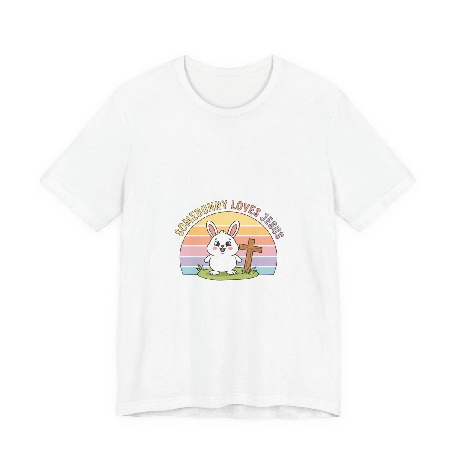 

He Is Risen Bunny Christian Easter Shirt | Faith-Based Humor, Church Shirt M