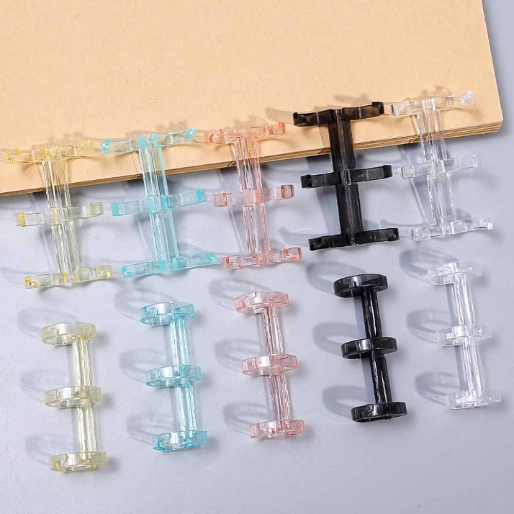 3 Hole Binder Rings Plastic Loose Leaf Buckle High Quality Binding Clip  Students