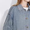 Only Women's Asymmetric Pocket Drop-Shoulder Denim Shirt