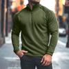 Men's Color Half-Zip Sweatshirt Men's Sports Large Size Casual Pullover Sweatshirt