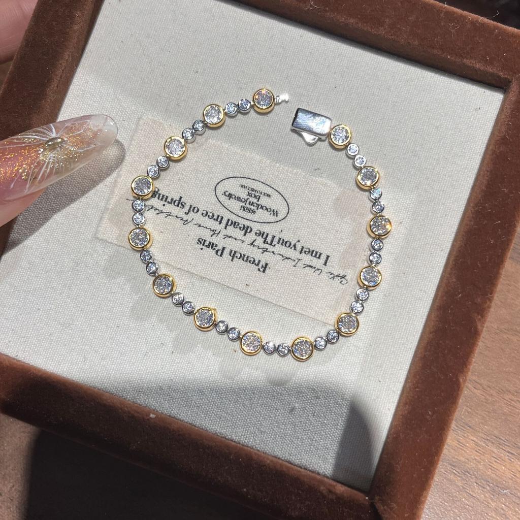 Flash Gold Gradual Change Bubble Bracelet Women'S High Sense Temperament Luxury Style Lady Heavy Luxury Jewelry