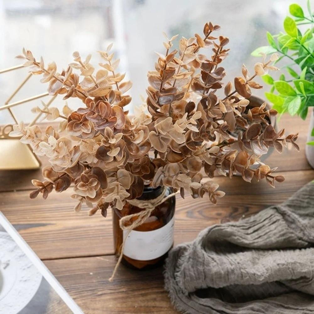 UV Resistant Artificial Eucalyptus Bouquet Lifelike Simulation Green Plants  Home Decoration