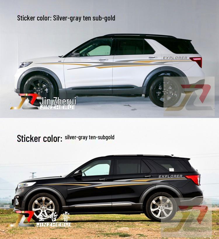 Ford Explorer Body Stripes: Custom Waistline Decal Stickers for Car Personalization