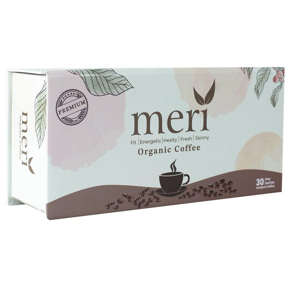 Meri Ekologiskt Kaffe - Premium Snabbkaffe för Energi, Fitness och Välbefinnande, 30 Påsar