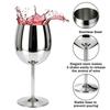 2 Stück 350ml Edelstahl Stiel- Weingläser Edelstahl 304 Weinglas Hochzeit