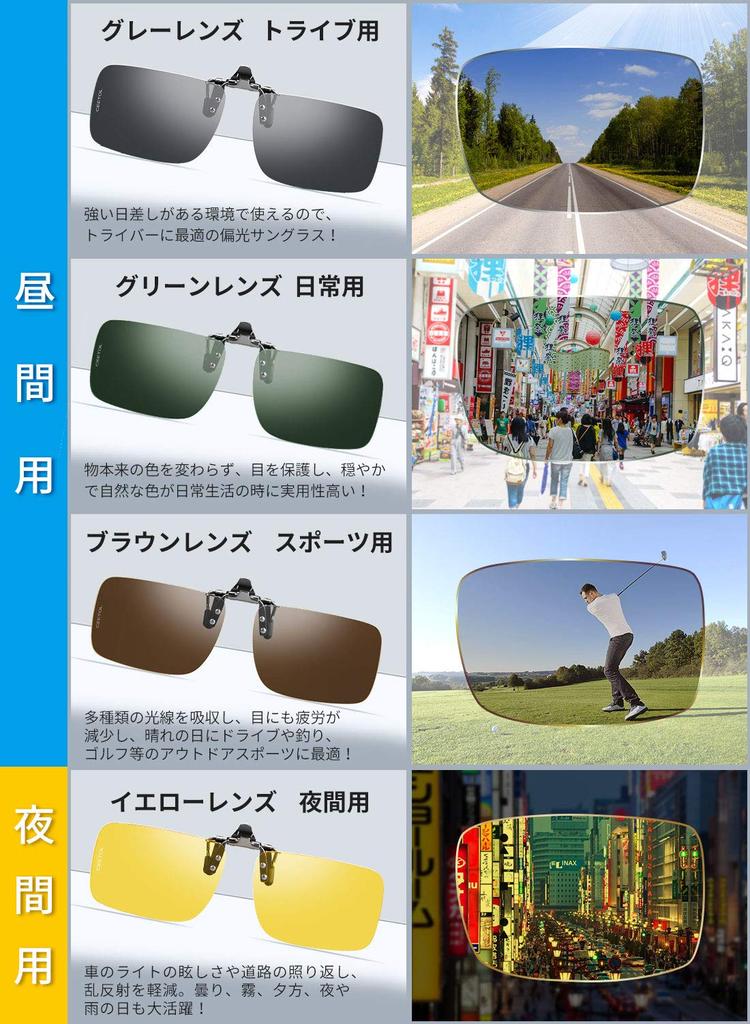 [CEETOL] Clip-on Polarized Sunglasses, for Nighttime Use, Wears Over Glasses, UV Protection, Flip-up Style, for Men and Women, Yellow (Yellow)
