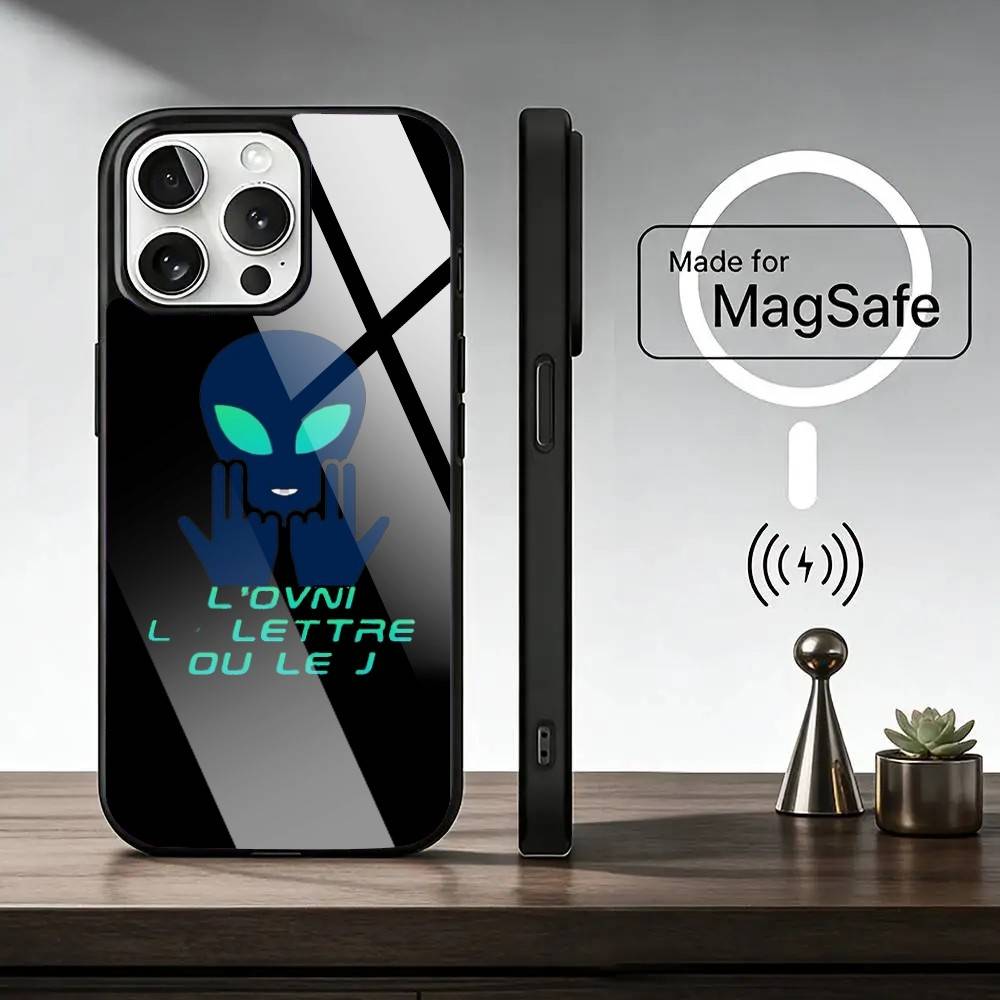R-Rapper JuL C'est Pas Des Handyhülle für iPhone17,16,15,14,13,12,11 Plus,Pro Magnetisch mit Magsafe Kabelloses Laden