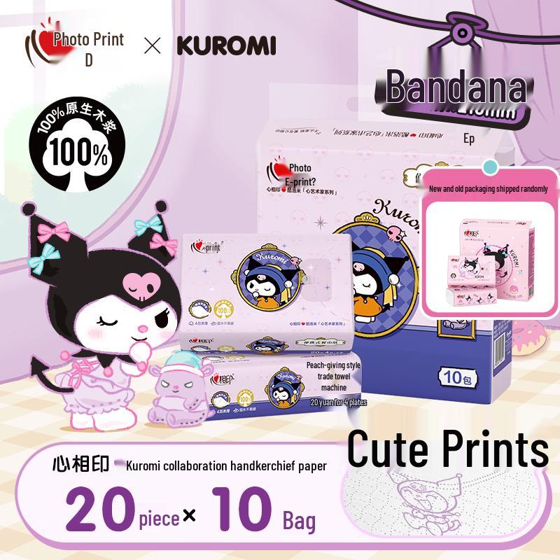 Heart-to-Heart Kuromi 4-Ply Pocket Tissues (10-Pack)