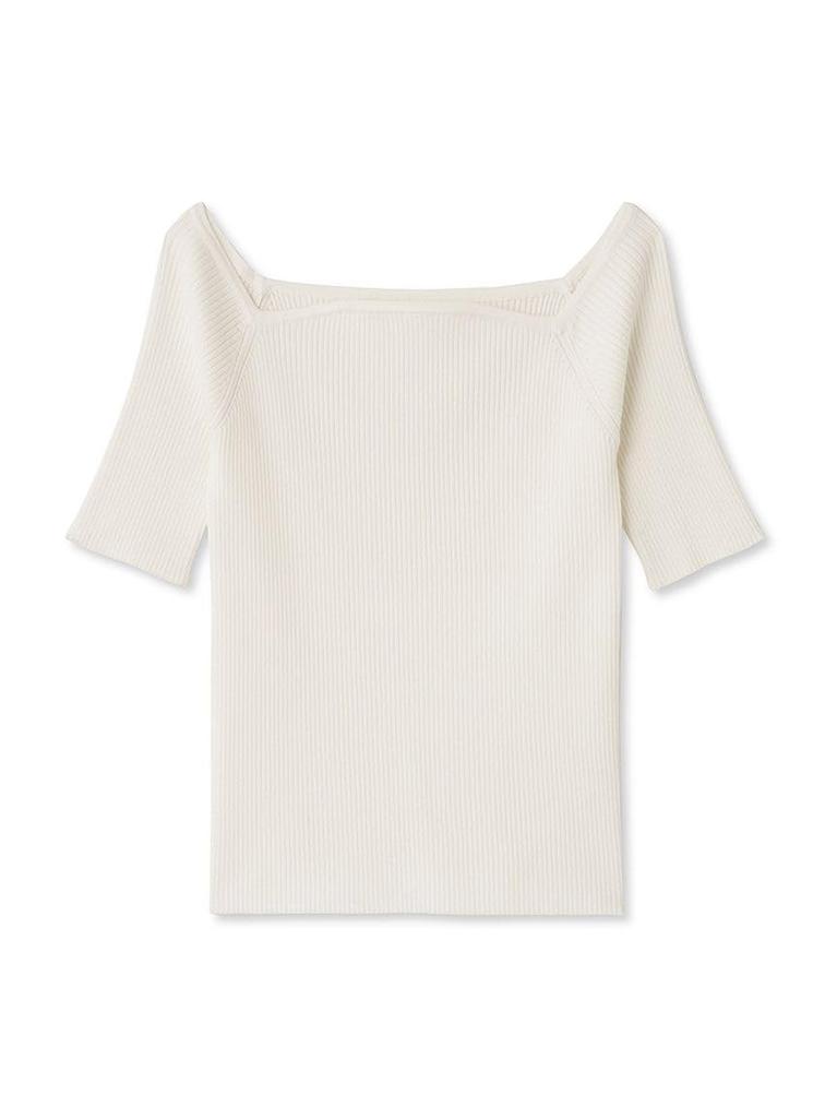 Snidel Simple Rib Knit Pullover SWNT234019 White Women's